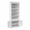Nova Solo HALIFAX Single Tower Hutch Bookcase - Front Angle - Nova Solo HALIFAX Single Tower Hutch Bookcase - Front Angle