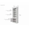 Nova Solo HALIFAX Single Tower Hutch Bookcase - Dimension - Nova Solo HALIFAX Single Tower Hutch Bookcase - Dimension