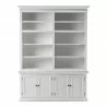 Nova Solo HALIFAX Twin Tower Hutch Bookcase w/ 10 open shelves & 2 double doors - Front  Angle - Nova Solo HALIFAX Twin Tower Hutch Bookcase w/ 10 open shelves & 2 double doors - Front  Angle