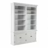 Nova Solo HALIFAX Twin Tower Hutch Bookcase w/ 10 open shelves & 2 double doors - Front  Angle - Nova Solo HALIFAX Twin Tower Hutch Bookcase w/ 10 open shelves & 2 double doors - Front  Angle