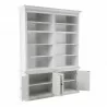 Nova Solo HALIFAX Twin Tower Hutch Bookcase w/ 10 open shelves & 2 double doors - Front  Angle - Nova Solo HALIFAX Twin Tower Hutch Bookcase w/ 10 open shelves & 2 double doors - Front  Angle