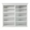 Nova Solo HALIFAX Twin Tower Hutch Bookcase w/ 10 open shelves & 2 double doors - Top Shelf Front  Angle - Nova Solo HALIFAX Twin Tower Hutch Bookcase w/ 10 open shelves & 2 double doors - Top Shelf Front  Angle