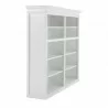 Nova Solo HALIFAX Twin Tower Hutch Bookcase w/ 10 open shelves & 2 double doors - Top Shelf Side  Angle - Nova Solo HALIFAX Twin Tower Hutch Bookcase w/ 10 open shelves & 2 double doors - Top Shelf Side  Angle