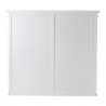 Nova Solo HALIFAX Twin Tower Hutch Bookcase w/ 10 open shelves & 2 double doors - Top Shelf Back  Angle