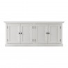 Nova Solo HALIFAX Twin Tower Hutch Bookcase w/ 10 open shelves & 2 double doors - Bottom Shelf Front Angle