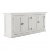 Nova Solo HALIFAX Twin Tower Hutch Bookcase w/ 10 open shelves & 2 double doors - Bottom Shelf Side Angle