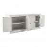Nova Solo HALIFAX Twin Tower Hutch Bookcase w/ 10 open shelves & 2 double doors - Bottom Shelf Side Angle