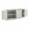 Nova Solo HALIFAX Twin Tower Hutch Bookcase w/ 10 open shelves & 2 double doors - Bottom Shelf Side Angle - Nova Solo HALIFAX Twin Tower Hutch Bookcase w/ 10 open shelves & 2 double doors - Bottom Shelf Side Angle
