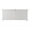 Nova Solo HALIFAX Twin Tower Hutch Bookcase w/ 10 open shelves & 2 double doors - Bottom Shelf Back Angle