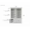 Nova Solo HALIFAX Twin Tower Hutch Bookcase w/ 10 open shelves & 2 double doors - Dimension - Nova Solo HALIFAX Twin Tower Hutch Bookcase w/ 10 open shelves & 2 double doors - Dimension