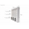 Nova Solo HALIFAX Triple Bay Hutch Bookcase - Dimension