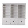 Nova Solo HALIFAX Triple Bay Hutch Bookcase - Front Angle