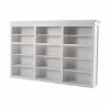 Nova Solo HALIFAX Triple Bay Hutch Bookcase - Top Shelf Front Angle - Nova Solo HALIFAX Triple Bay Hutch Bookcase - Top Shelf Front Angle