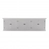Nova Solo HALIFAX Triple Bay Hutch Bookcase - Bottom Shelf Front Angle