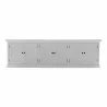 Nova Solo HALIFAX Triple Bay Hutch Bookcase - Bottom Shelf Front Angle - Nova Solo HALIFAX Triple Bay Hutch Bookcase - Bottom Shelf Front Angle