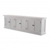 Nova Solo HALIFAX Triple Bay Hutch Bookcase - Bottom Shelf Front Angle