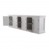 Nova Solo HALIFAX Triple Bay Hutch Bookcase - Bottom Shelf Front Angle