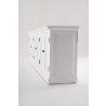 Nova Solo HALIFAX Triple Bay Hutch Bookcase - Bottom Shelf Side Angle