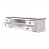 Halifax Accent TV Unit With 4 Drawers And 2 Open Shelves - Front Side Angle