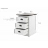 NovaSolo Halifax Accent Mahogany Wood Bedside Drawer Unit