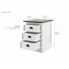 NovaSolo Halifax Accent Mahogany Wood Bedside Drawer Unit - NovaSolo Halifax Accent Mahogany Wood Bedside Drawer Unit
