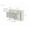 Nova Solo Halifax Buffet Console Table - Dimension - Nova Solo Halifax Buffet Console Table - Dimension