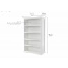 Nova Solo Halifax Bookcase, with 5 Small Shelves - Dimension