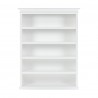 Nova Solo Halifax Bookcase with 5 Shelves - White - Front Angle
