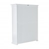 Nova Solo Halifax Bookcase with 5 Shelves - White - Back Side Angle