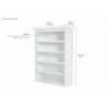 Nova Solo Halifax Bookcase with 5 Shelves - White - Dimension - Nova Solo Halifax Bookcase with 5 Shelves - White - Dimension