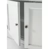 Nova Solo Halifax Single-Bay Hutch Cabinet - White - Closeup Angle - Nova Solo Halifax Single-Bay Hutch Cabinet - White - Closeup Angle