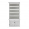 Nova Solo Halifax Single-Bay Hutch Cabinet - White - Front Angle