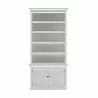 Nova Solo Halifax Single-Bay Hutch Cabinet - White - Front Angle - Nova Solo Halifax Single-Bay Hutch Cabinet - White - Front Angle