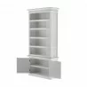 Nova Solo Halifax Single-Bay Hutch Cabinet - White - Front Side Opened Angle - Nova Solo Halifax Single-Bay Hutch Cabinet - White - Front Side Opened Angle