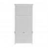 Nova Solo Halifax Single-Bay Hutch Cabinet - White - Back Angle