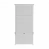 Nova Solo Halifax Single-Bay Hutch Cabinet - White - Back Angle - Nova Solo Halifax Single-Bay Hutch Cabinet - White - Back Angle