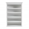 Nova Solo Halifax Single-Bay Hutch Cabinet - White - Top Shelf Front Angle