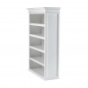 Nova Solo Halifax Single-Bay Hutch Cabinet - White - Top Shelf Front Angle