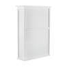Nova Solo Halifax Single-Bay Hutch Cabinet - White - Top Shelf Side Angle
