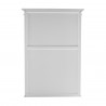 Nova Solo Halifax Single-Bay Hutch Cabinet - White - Top Shelf Back Angle