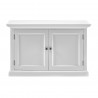 Nova Solo Halifax Single-Bay Hutch Cabinet - White - Bottom Shelf Front Angle