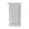 Nova Solo Halifax Single-Bay Hutch Cabinet - White - Bottom Shelf Side Angle