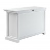 Nova Solo Halifax Single-Bay Hutch Cabinet - White - Bottom Shelf Side Angle