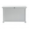 Nova Solo Halifax Single-Bay Hutch Cabinet - White - Bottom Shelf Back Angle