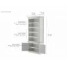 Nova Solo Halifax Single-Bay Hutch Cabinet - White - Dimension - Nova Solo Halifax Single-Bay Hutch Cabinet - White - Dimension