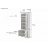 Nova Solo Provence Hutch Cabinet, Single-Bay - Dimension