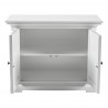 Nova Solo Provence Hutch Cabinet, Single-Bay - Bottom Shelf Front Angle
