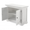 Nova Solo Provence Hutch Cabinet, Single-Bay - Bottom Shelf Side Angle