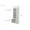 Nova Solo Provence Hutch Cabinet, Single-Bay - Dimension - Nova Solo Provence Hutch Cabinet, Single-Bay - Dimension
