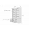 Nova Solo Halifax Double-Bay Hutch Unit - Dimension